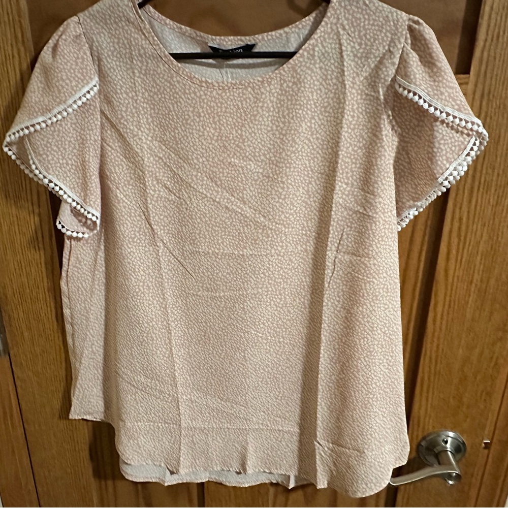 Women's Pink Short Sleeve Top